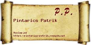 Pintarics Patrik névjegykártya